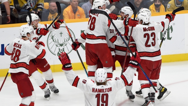 Carolina Hurricanes celebrate