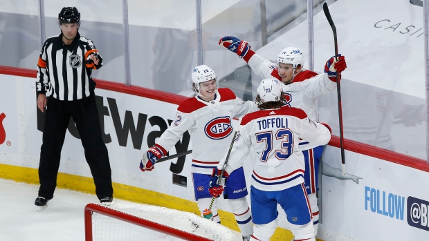 Nick Suzuki, Cole Caufield, Tyler Toffoli