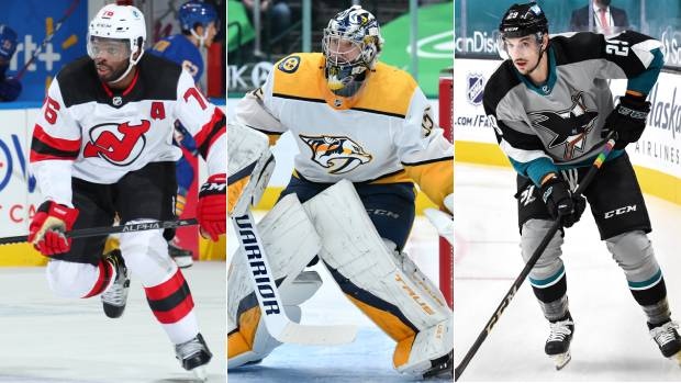 P.K. Subban Pekka Rinne Kurtis Gabriel, Getty Images P.K. Subban Pekka Rinne Kurtis Gabriel