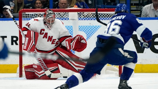 Petr Mrazek and Nikita Kucherov