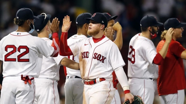 Boston Red Sox celebrate, The Canadian Press Boston Red Sox celebrate