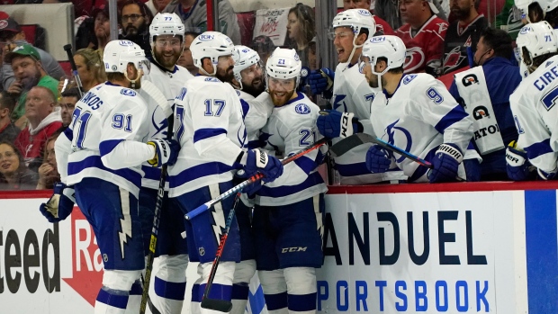 Tampa Bay Lightning celebrate, The Canadian Press Tampa Bay Lightning celebrate