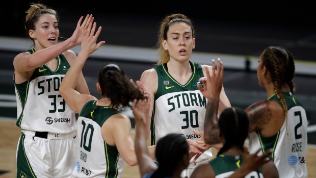 Seattle Storm celebrate 