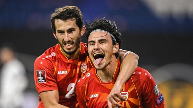North Macedonia celebrates, Getty Images North Macedonia celebrates