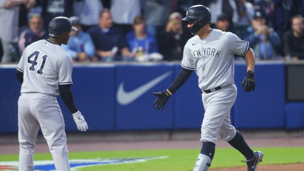 Gary Sanchez and Miguel Andujar , The Canadian Press Gary Sanchez and Miguel Andujar