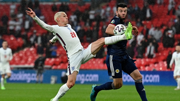 Phil Foden Grant Hanley, The Canadian Press Phil Foden Grant Hanley