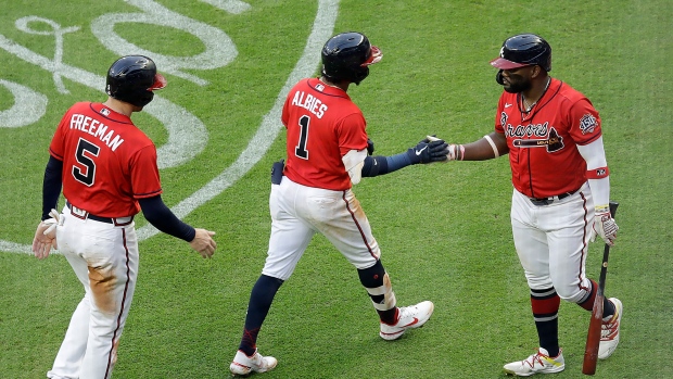 Ozzie Albies and Abraham Almonte,