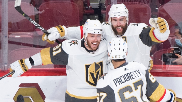 Vegas Golden Knights celebrate, The Canadian Press Vegas Golden Knights celebrate