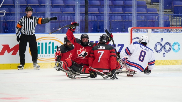 Team Canada celebrates (para-hockey world championship), Hockey Canada on Twitter Team Canada celebrates (para-hockey world championship)