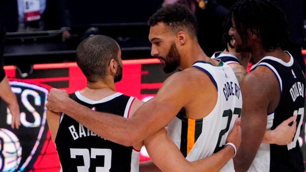 Nicolas Batum Rudy Gobert, The Canadian Press Nicolas Batum Rudy Gobert
