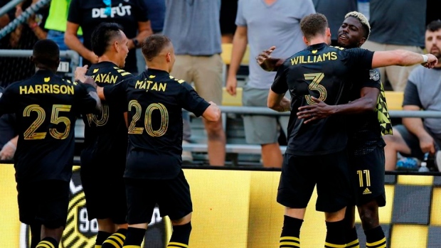 Columbus Crew celebrate, The Canadian Press Columbus Crew celebrate