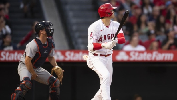 Shohei Ohtani (centre), The Canadian Press Shohei Ohtani (centre)