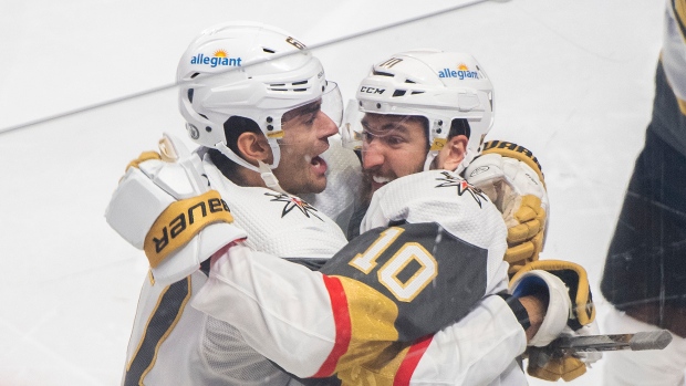 Nicolas Roy and Max Pacioretty celebrate, The Canadian Press Nicolas Roy and Max Pacioretty celebrate