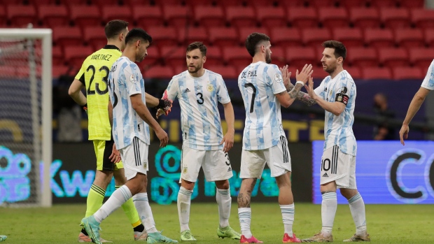 Argentina Celebrates at Copa America , The Canadian Press Argentina Celebrates at Copa America