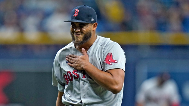 Boston Red Sox relief pitcher Darwinzon Hernandez 