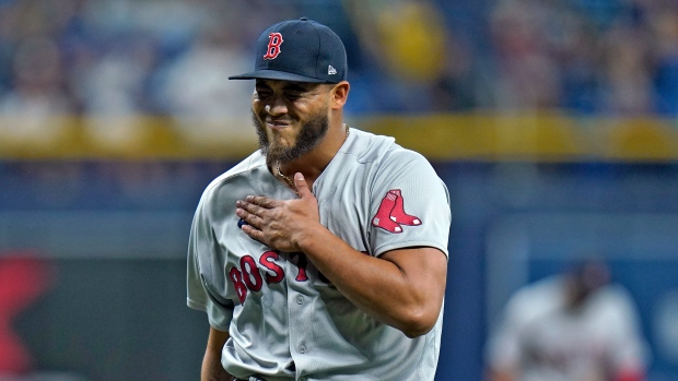 Boston Red Sox relief pitcher Darwinzon Hernandez , The Canadian Press Boston Red Sox relief pitcher Darwinzon Hernandez