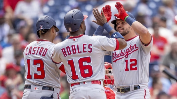 Washington Nationals celebrate, The Canadian Press Washington Nationals celebrate