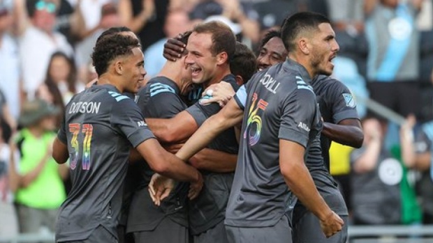 Minnesota United celebrate