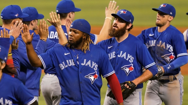 Toronto Blue Jays celebrate