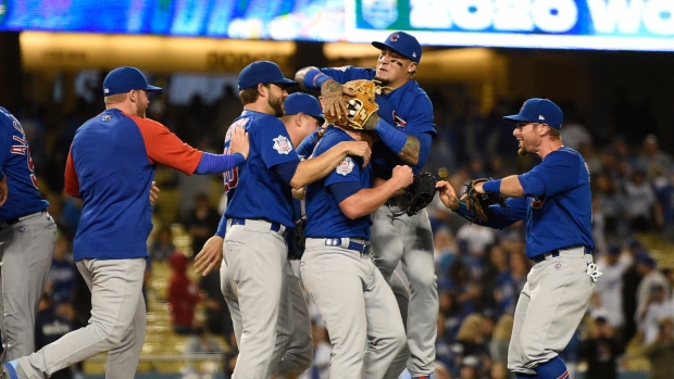 Chicago Cubs celebrate , The Canadian Press Chicago Cubs celebrate