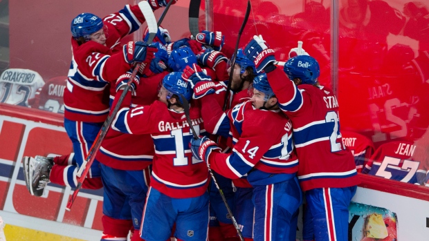 Canadiens celebrate, The Canadian Press Canadiens celebrate