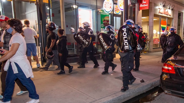 Montreal Police after Canadiens Game 6 win Montreal Police after Canadiens Game 6 win