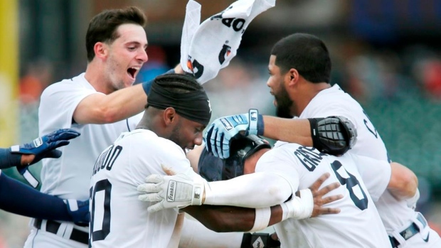 Detroit Tigers celebrate, The Canadian Press Detroit Tigers celebrate