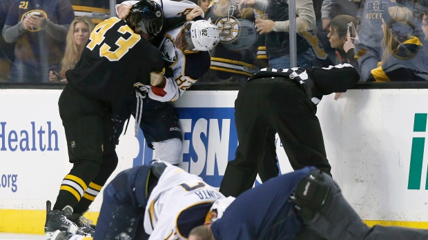 Bartkowski hits Gionta Bartkowski hits Gionta