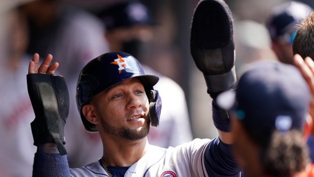 Marlins' Gurriel scratched after being hit in face with ball