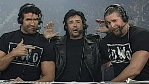 Scott Hall, Eric Bischoff and Kevin Nash