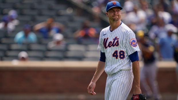 MRI reveals continued healing of Mets ace deGrom's shoulder blade injury