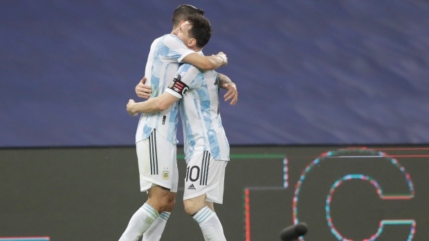 Angel Di Maria Lionel Messi