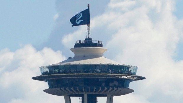 Seattle Kraken Space Needle, The Canadian Press Seattle Kraken Space Needle
