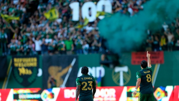 Portland Timbers Celebrate , The Canadian Press Portland Timbers Celebrate