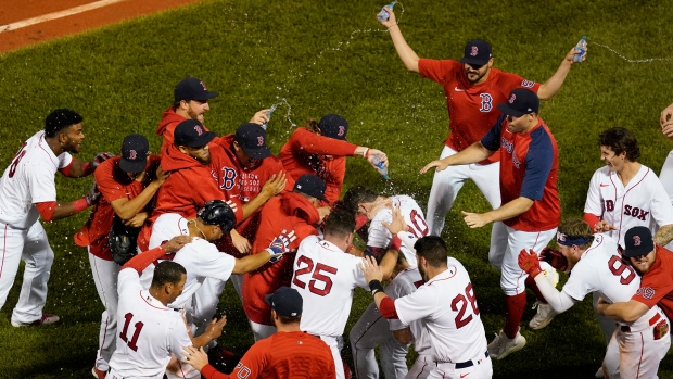 Red Sox Celebrate , The Canadian Press Red Sox Celebrate