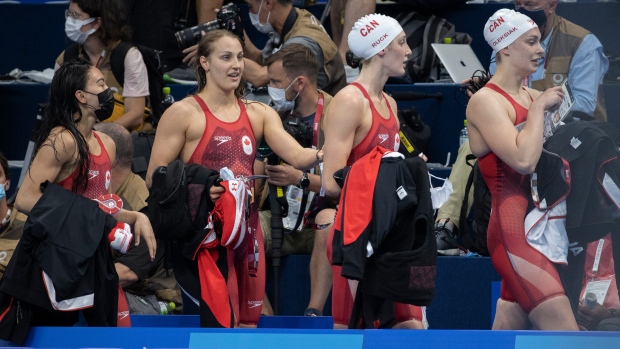 Kayla Sanchez Rebecca Smith Taylor Ruck Penny Oleksiak