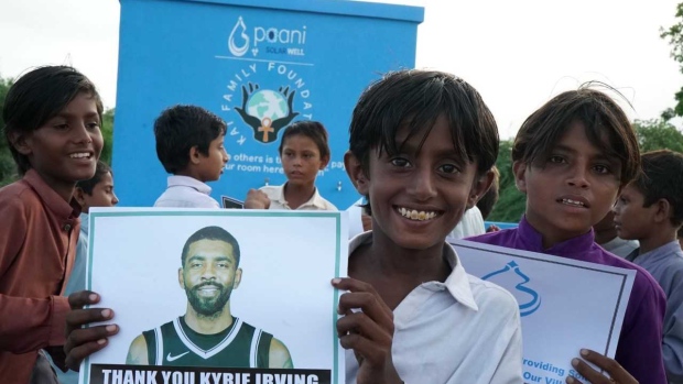 Kyrie Irving water center Kyrie Irving water center