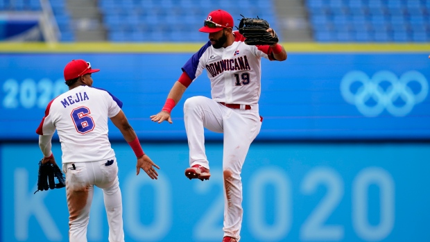 Jose Bautista and Erick Mejia