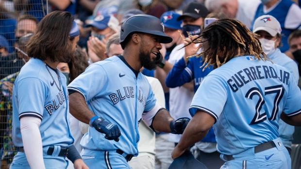 Toronto Blue Jays celebrate