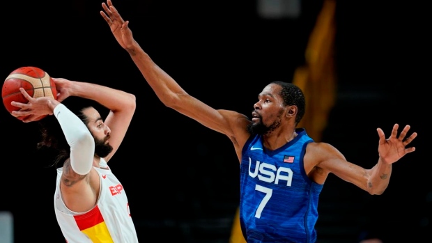 Durant scores 29, US reaches Olympic semis, tops Spain 95-81 Article Image 0
