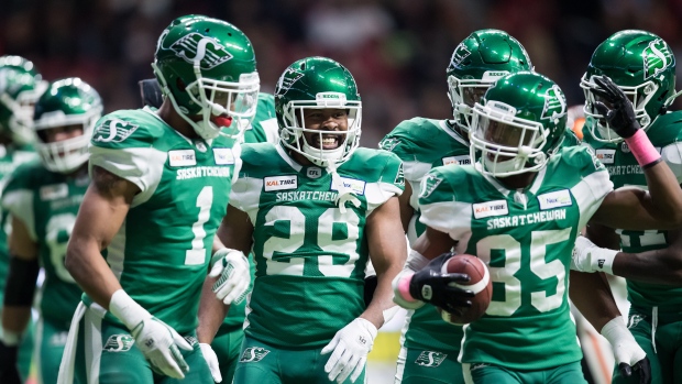 Saskatchewan Roughriders celebrate