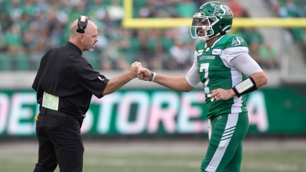 Craig Dickenson and Cody Fajardo, The Canadian Press Craig Dickenson and Cody Fajardo