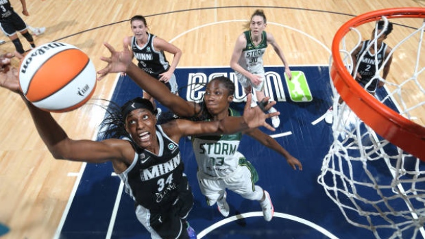 Sylvia Fowles Ezi Magbegor Bridget Carleton Breanna Stewart, David Sherman/NBAE via Getty Images Sylvia Fowles Ezi Magbegor Bridget Carleton Breanna Stewart