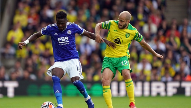Daniel Amartey, left, and Teemu Pukki, The Canadian Press Daniel Amartey, left, and Teemu Pukki