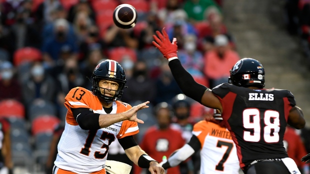 BC Lions quarterback Michael Reilly, The Canadian Press BC Lions quarterback Michael Reilly