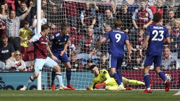 Burnley's Chris Wood scores 