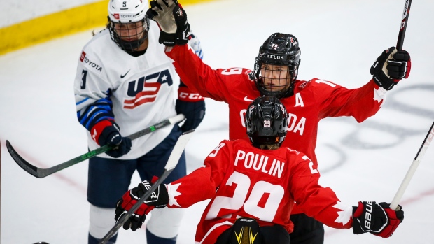 Brianne Jenner and Marie-Philip Poulin, The Canadian Press Brianne Jenner and Marie-Philip Poulin
