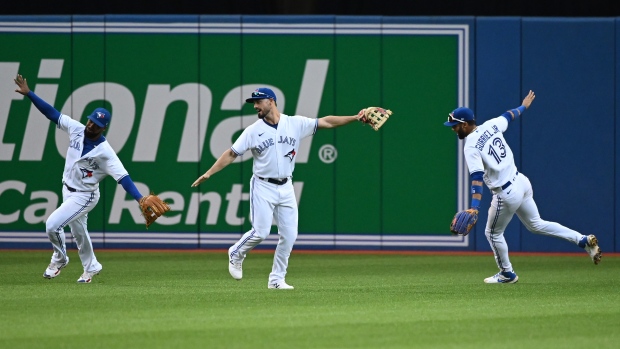 Blue Jays Celebrate , The Canadian Press Blue Jays Celebrate