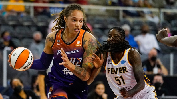 Brittney Griner (42), Jessica Breland, The Canadian Press Brittney Griner (42), Jessica Breland