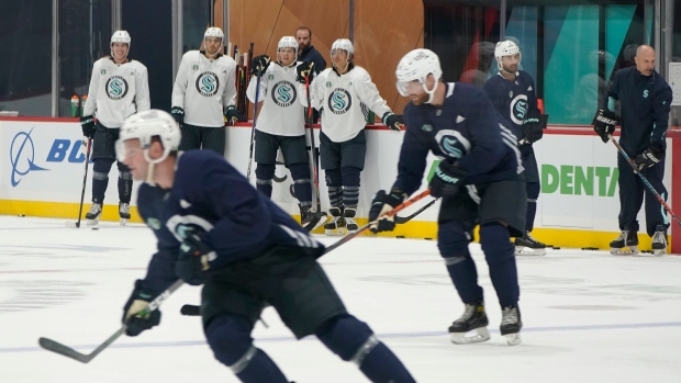 Seattle Kraken Practice, The Canadian Press Seattle Kraken Practice